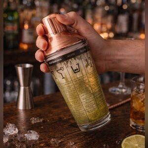 Copper and Silver Cocktail Shaker